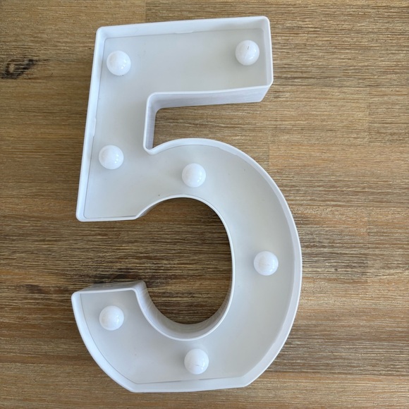 LED Number 5 Light Marquee Number - Picture 2 of 7